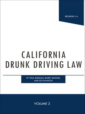 cover image of California Drunk Driving Law